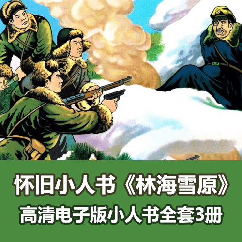 怀旧连环画《林海雪原》小人书全套3册电子版 介绍图片